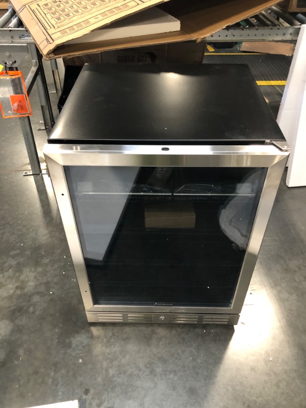 Photo 1 of ***MISSING POWER CORD *** Kalamera 24 inch Beverage Refrigerator - 154 Cans Capacity Beverage Cooler- Fit Perfectly into 24" Space Built in Counter or Freestanding - for Soda, Water, Beer or Wine - For Kitchen, Bar or Office