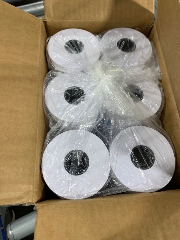 Photo 1 of (12 Rolls) 3 1/8" x 170' Sticky Thermal Receipt Paper Linerless Label (80mm) Wrinkle-Free Adhesive Upgraded Stickers, Compatible with Epson TM-L90 and Other Liner Free Label Printers, Kitchen Order
