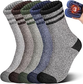 Photo 1 of ****SIMILAR***Men's Socks 5 Pairs Winter Warm Boot Sock Soft Thick Heated Thermal Knit Cotton Socks For Men