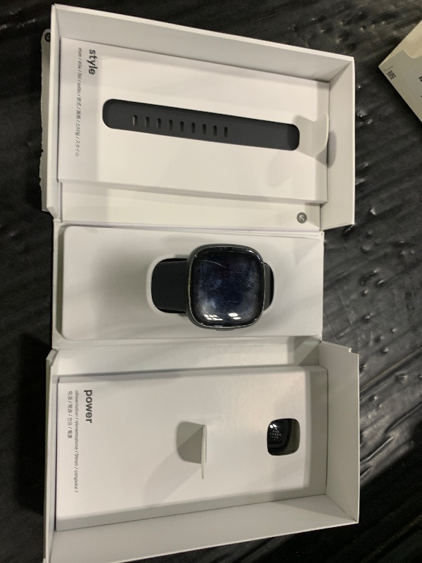 Photo 1 of ***** COSMETIC DAMAGES *** Fitbit Sense 2 Advanced Health and Fitness Smartwatch with Stress and Sleep Tools - 3-Month Google Health Premium Membership Included - ECG App, SpO2, 24/7 Heart Rate, and GPS - Shadow Grey/Graphite