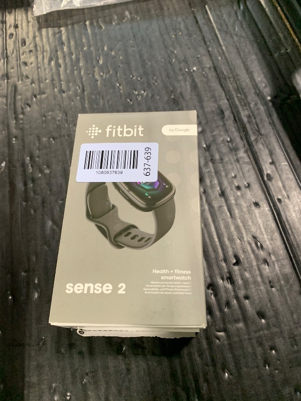 Photo 1 of ***** COSMETIC DAMAGES *** Fitbit Sense 2 Advanced Health and Fitness Smartwatch with Stress and Sleep Tools - 3-Month Google Health Premium Membership Included - ECG App, SpO2, 24/7 Heart Rate, and GPS - Shadow Grey/Graphite