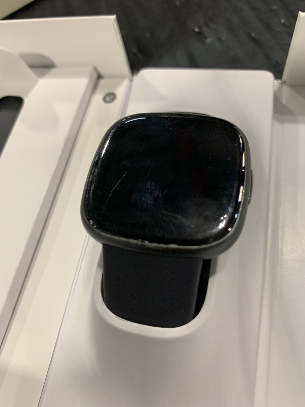 Photo 1 of ***** COSMETIC DAMAGES *** Fitbit Sense 2 Advanced Health and Fitness Smartwatch with Stress and Sleep Tools - 3-Month Google Health Premium Membership Included - ECG App, SpO2, 24/7 Heart Rate, and GPS - Shadow Grey/Graphite