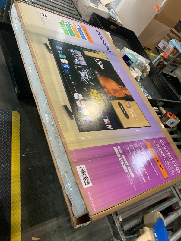 Photo 1 of ***MISSING HARDWARE*** Samsung 65-Inch Class Crystal UHD U8000F 4K Smart TV (2025 Model) Endless Free Content, Crystal Processor 4K, MetalStream Design, Knox Security, Alexa Built-in