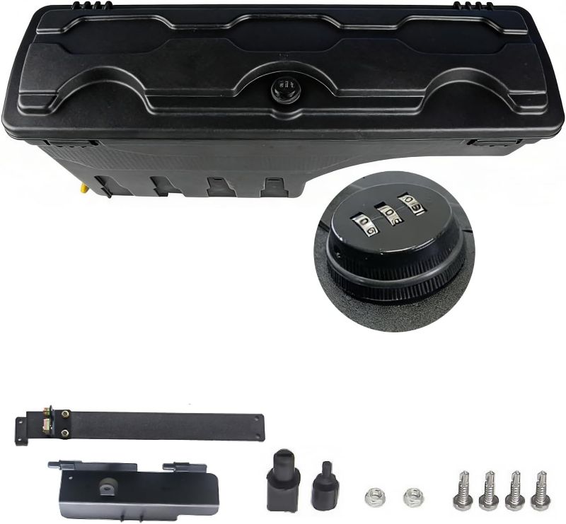 View 1 of ***Damaged see pictures***KitsPro Truck Bed Tool Box Storage for 1994-2001 Dodge Ram 1500 2500 3500 and 1980-1997 Ford F-150 F-250 F-350 Super Duty Truck Bed Toolbox (Passenger Side)