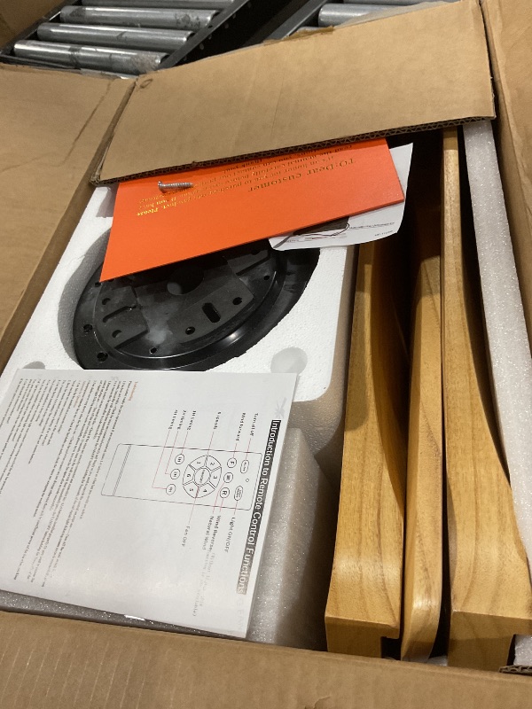 Photo 1 of 42 Inch Ceiling Fan No Light, Low Profile Ceiling Fan with Remote Control,3 Blade, 6 Speeds Reversible DC Motor, Modern Wood Flush Mount Ceiling Fan Without Light for Bedroom, Living Room, Patio