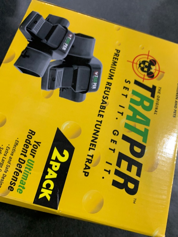Photo 1 of TRATPER Rat and Chipmunk Traps. Prevents Accidental Triggering with Dual Tunneled Design. Covered Snap Traps for Humane Kill, Reusable, Pest Control for Rats, Indoor & Outdoor Use. 4 Pack