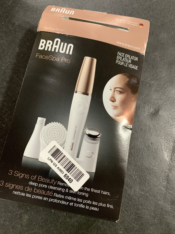 Photo 1 of Braun Face Epilator Facespa Pro 911, Facial Hair Removal for Women, Hair Removal Device, 3-in-1 Epilating, Cleansing Brush and Skin Toning with 3 Extras