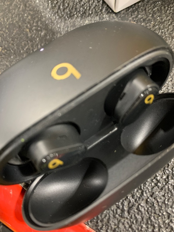 Photo 1 of Beats Studio Buds + | True Wireless Noise Cancelling Earbuds, Enhanced Apple & Android Compatibility, Built-in Microphone, Sweat Resistant Bluetooth Headphones, Spatial Audio - Black/Gold
