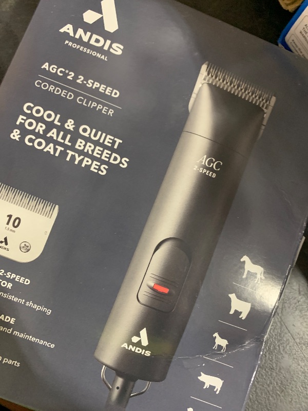 Photo 1 of Andis 24675 UltraEdge 2-Speed Detachable Blade Pet/Dog Clipper – Runs Cool & Quiet, Designed with Two-Speed Rotary Motor & Shatter-Proof Housing - for All Coats & Breeds - 120 Volts, Black