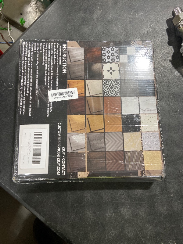Photo 1 of 40-Pack 40 Sq.Ft Peel and Stick Floor Tiles Vinyl Matte Pattern Flooring, 12” x 12” Self Adhesive Vinyl Flooring DIY for Kitchen, Bathroom, Laundry, White Terrazzo Marble