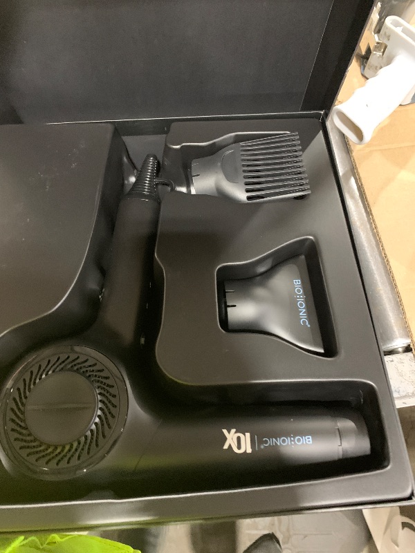 Photo 1 of Bio Ionic 10X Ultralight Speed Hair Dryer, Blow Dryer with Adjustable Heat & Speed, Memory Function, Professional Hair Styling Tool for Fast, Frizz-Free Hairstyles, Black