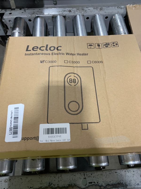 Photo 1 of Mini Under Sink Tankless Water Heater 3000W 120V Plug In, LED Digital Display with Control Knob, IPX4, Multiple Safety Features, 30-55? Thermostatic Electric Instant Water Heater, 1 Point of Use, Gray