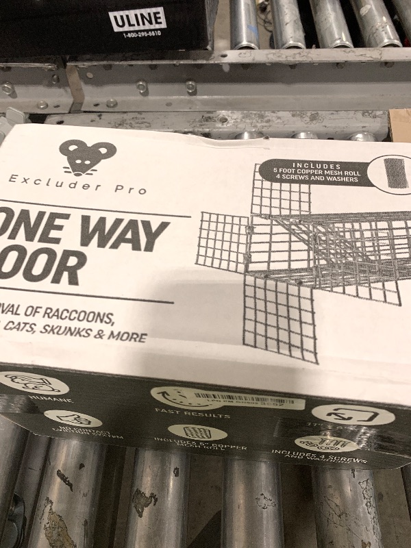 Photo 1 of Animal One Way Exit Door - 6" Excluder Device for Raccoon, Squirrel, Skunk Trapped in Attic, Chimney, Under Deck – Eviction System with Installation Kit - Wildlife Pest Control Humane Animal Removal