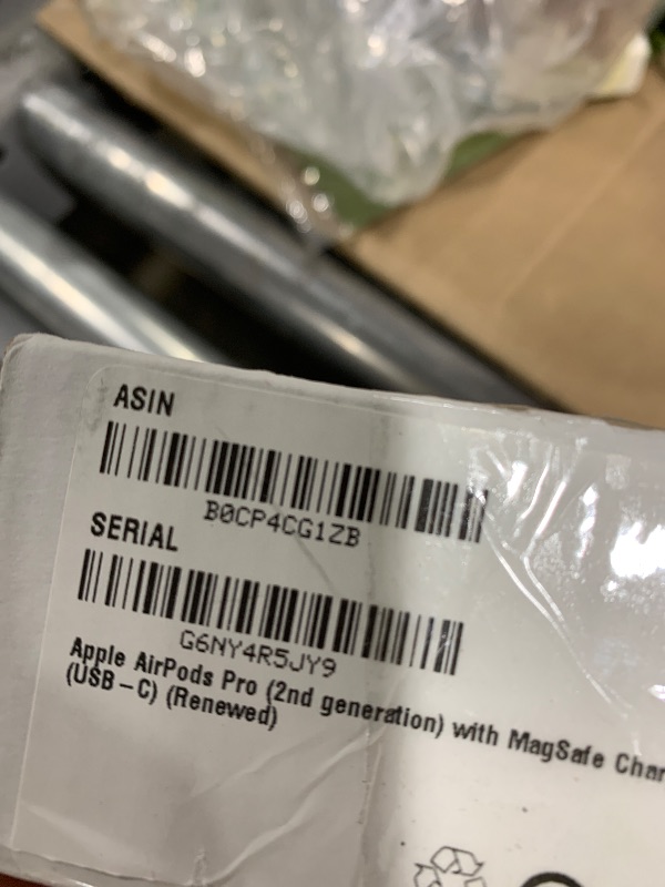 Photo 1 of Apple AirPods Pro (2nd generation) with MagSafe Charging Case (USB-C) (Renewed)