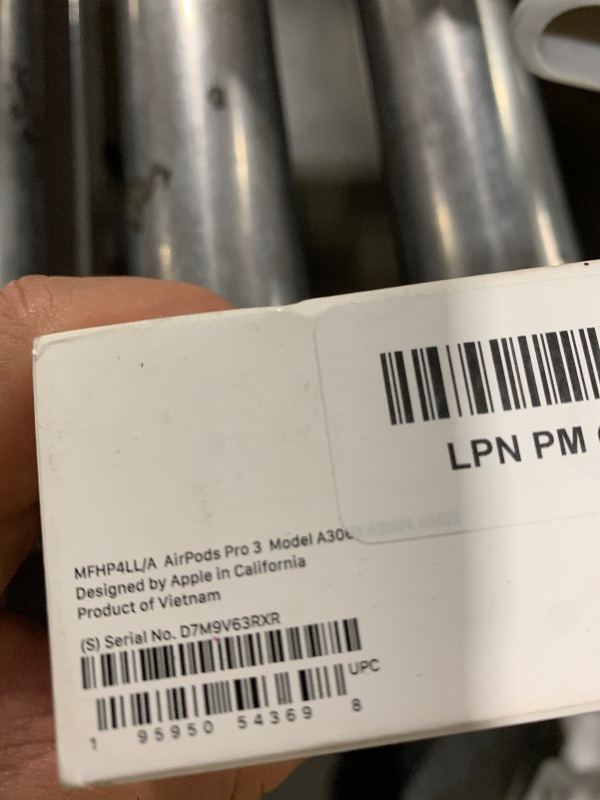 Photo 1 of Apple AirPods Pro 3 Wireless Earbuds, Active Noise Cancellation, Live Translation, Heart Rate Sensing, Hearing Aid Feature, Bluetooth Headphones, Spatial Audio, High-Fidelity Sound, USB-C Charging