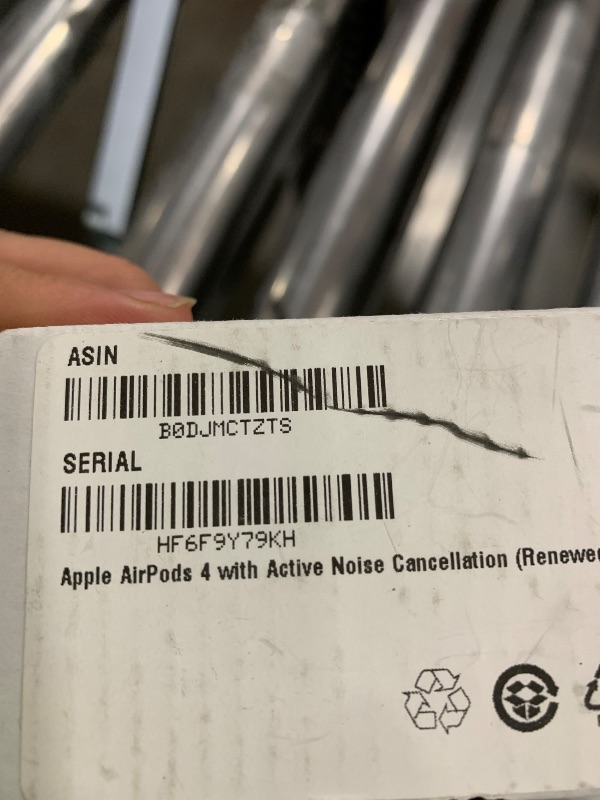 Photo 1 of Apple AirPods 4 with Active Noise Cancellation (Renewed)