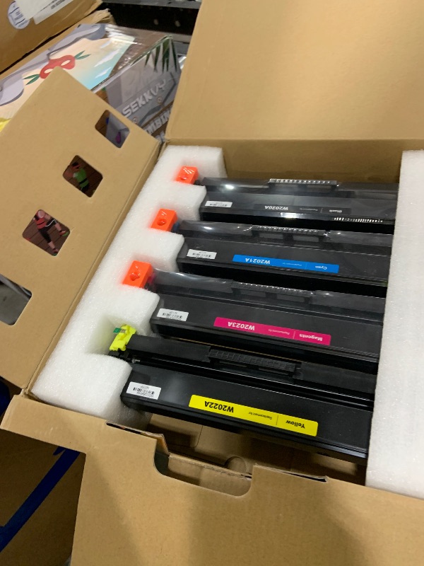 View 3 of swiss toner 414A Toner Cartridges 4 Pack with Chip Compatible for HP 414A 414X Toner Replacement for HP Color LaserJet Pro MFP M479fdw M479fdn M479dw Pro M454dw M454dn M479 M454 M480f W2020A (BCMY)