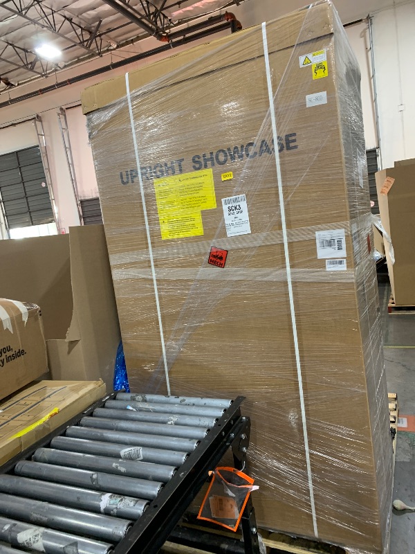 Photo 1 of FreezLabs Commercial Display Refrigerator Glass Door 30 cu.ft Cooler Commercial Beverage Refrigerators with LED and 10 Shelves for Cafe, Restaurant, Store