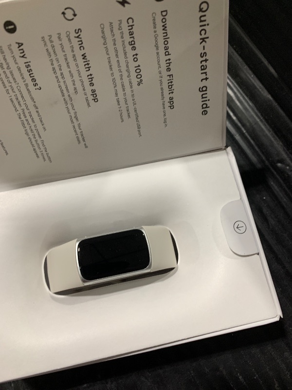 Photo 1 of Fitbit Charge 6 Fitness Tracker with Google Apps - Heart Rate on Exercise Equipment - 3-Month Google Health Premium Membership Included - Health Tools - Porcelain/Silver - Small&Large Bands Included