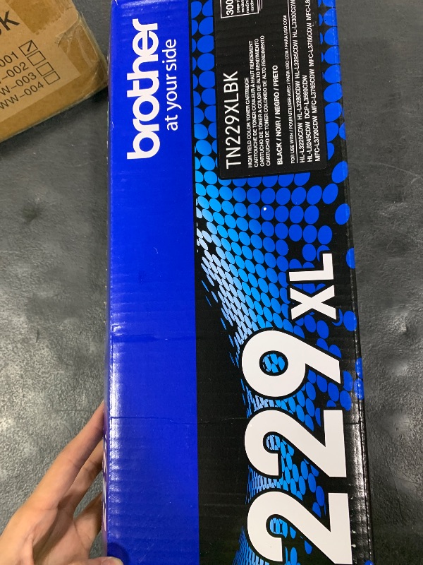 Photo 1 of Brother Genuine TN229XLBK Black High Yield Printer Toner Cartridge - Print up to 3,000 Pages(1)