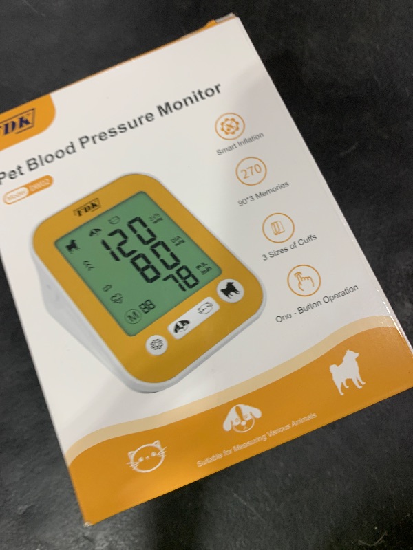Photo 1 of FDK Veterinary Blood Pressure Monitor for Pet Dog and Cat, Animal Automatic Digital BP Machine with Large LCD Screen Backlight 3 Cuffs 270 Data Memory Silent