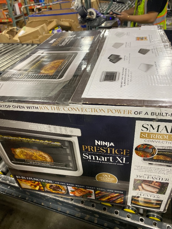 View 2 of Ninja Air Fryer & Toaster Oven Combo | 10-in-1 Prestige Smart XL Countertop Oven | Bake up to 20 Cookies, Fit up to a 12lb Turkey | Pizza, Toast, Bake, Dehydrate | 1800 Watt | Stainless Steel | DT501?