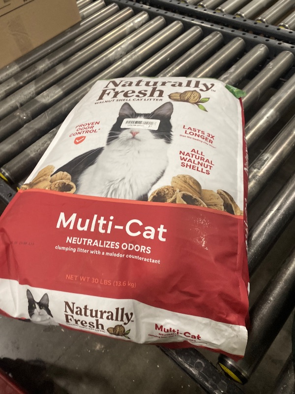 Photo 1 of Naturally Fresh Cat Litter Made from Walnut Shells, Unscented, Multi-Cat, Upcycled, Low Dust, Sustainable, 30 Lbs