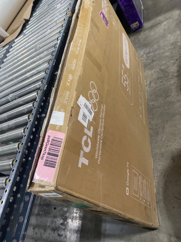 Photo 1 of TCL 55 Inch Class QM6K Series | Mini LED QLED 4K HDR | 55QM6K, 2025 Model | 120HZ-144HZ High Brightness Smart Google TV Dolby Atmos Onkyo Audio | Voice Remote Alexa Gaming Streaming Television SALVAGE FOR PARTS ONLY