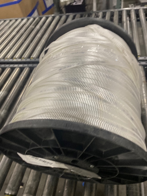 Photo 1 of VEVOR Polyester Pull Tape, 1/2" x 5249' Mule Tape Flat Rope, 1250 lbf Tensile Capacity, Printed Webbing Cable Pulling Tape for Packaging, Gardening, Commercial Electrical, Conduit Work, White