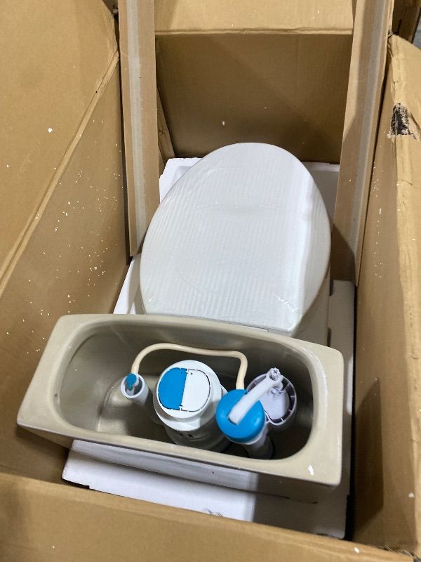 Photo 1 of HOROW T0338W Compact One Piece Toilet, ADA Chair Height 17.3", Elongated Bowl, Dual Flush 1.1/1.6 GPF, White, 12 Inch Rough-In