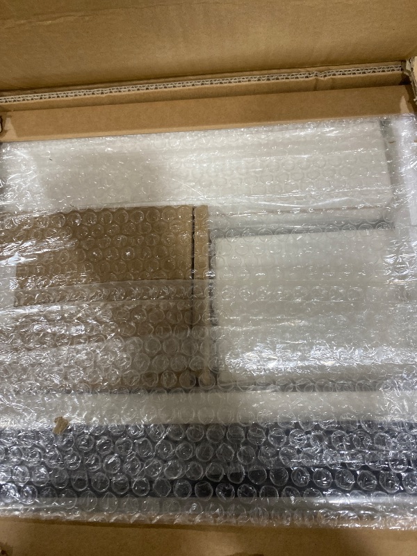 Photo 1 of ROYMELO 28x80 Inch Glass Sliding Barn Door Slab and 5ft Hardware Kit Included, 5 Frosted Glass, LVL Wood Panel Covered with White Water-Proof Scratch-Proof PVC Surface, Simple DIY Assembly