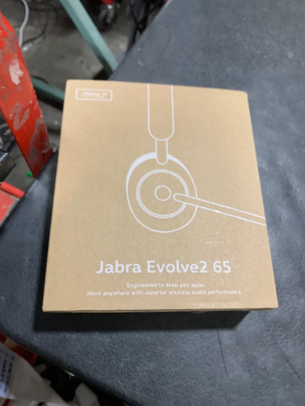 Photo 1 of Jabra Evolve2 65 Bluetooth Wireless Headset with Mic for Calls and Music, Dual-Ear Headphones with USB-A Adapter, Up to 37 Hours Battery, Noise-Cancelling, Works with Online Meeting Apps, Black (193)