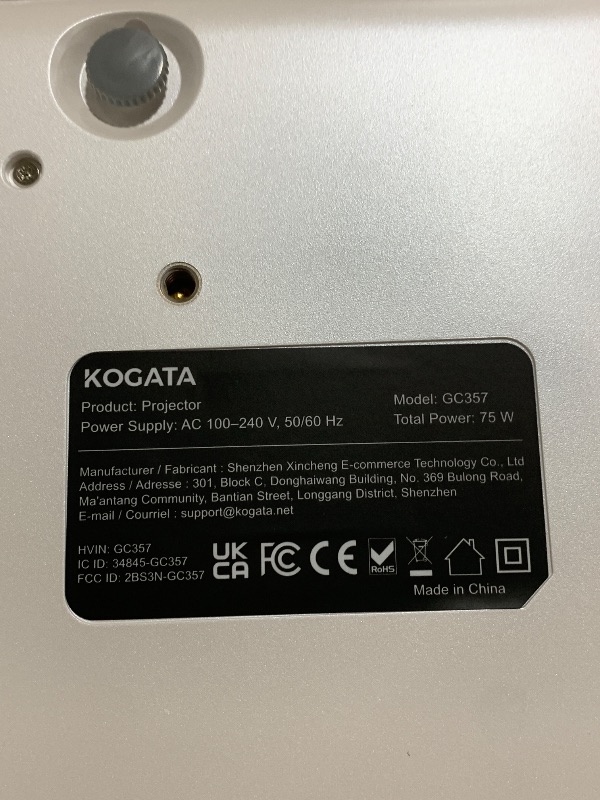 Photo 1 of Smart Projector with WiFi and Bluetooth, Proyector-4K Support Official Licensed Apps, 2000 ANSI/AI Auto Focus/50W Dolby/HDR10+/Quiet, Kogata Portable Indoor/Outdoor Movie Projector Ceiling