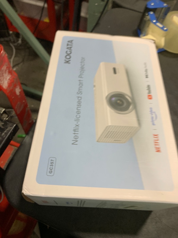 Photo 1 of Smart Projector with WiFi and Bluetooth, Proyector-4K Support Official Licensed Apps, 2000 ANSI/AI Auto Focus/50W Dolby/HDR10+/Quiet, Kogata Portable Indoor/Outdoor Movie Projector Ceiling