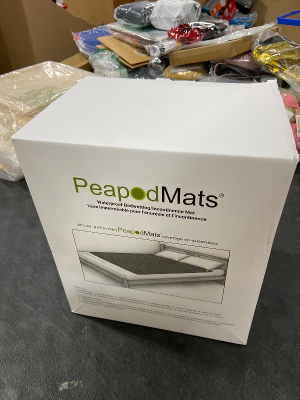 Photo 1 of PeapodMats Bedwetting Waterproof Bed Mat, Reusable 58”x 60” Light Gray