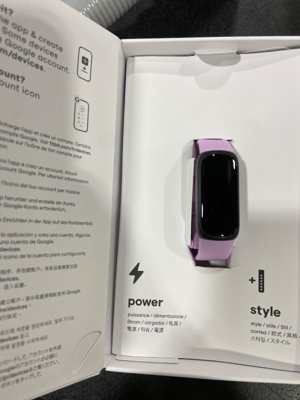 Photo 1 of Fitbit Inspire 3 Health & Fitness Tracker with Stress Management, Workout Intensity, Sleep Tracking, 24/7 Heart Rate - 3-Month Google Health Premium Membership Included - Lilac Bliss/Black