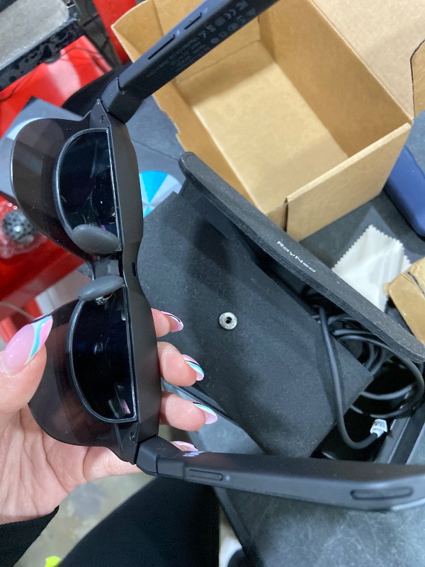 Photo 1 of RayNeo Air 4 Pro AR/XR Glasses - 201" HDR10 Video Display, Vision 4000 Chip, Audio by Bang & Olufsen, 3D Movies & Gaming Smart Glasses for iPhone 17,16,15/Android/Switch 2/Mac/PS4/5-4 Pro