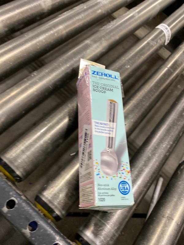 View 2 of Zeroll, Size 20, in Silver 1020 Original Ice Cream Unique Liquid Filled Heat Conductive Handle Simple One Piece Aluminum Design Easy Release 40 Scoops per, 2-Ounce