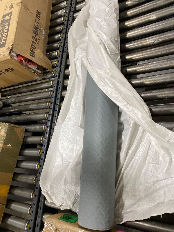 Photo 1 of Garage Floor Mat, Diamond Plate Sheet PVC Roll for Under Car Parking Protect, RV Trailer Flooring, Water/Stain Resistant Floor Runner *DIMENSIONS UNKNOWN*