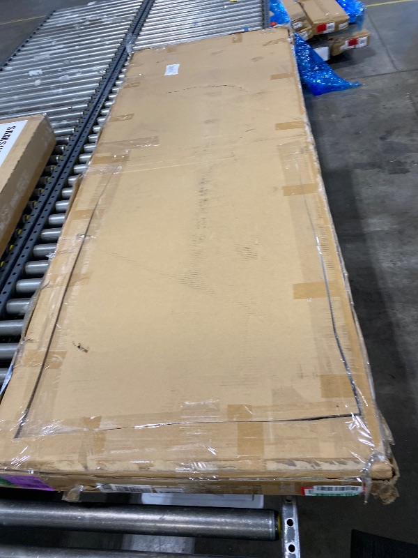 Photo 1 of 24KF Upholstered Button Tufted King Size Headboard with Nailhead Trim, Elegant Boucle Fabric California King headboard, 6031-K-Boucle-Beige
