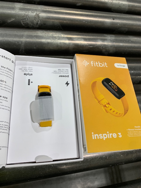 Photo 1 of Fitbit Inspire 3 Health & Fitness Tracker with Stress Management, Workout Intensity, Sleep Tracking, 24/7 Heart Rate - 3-Month Google Health Premium Membership Included - Morning Glow/Black