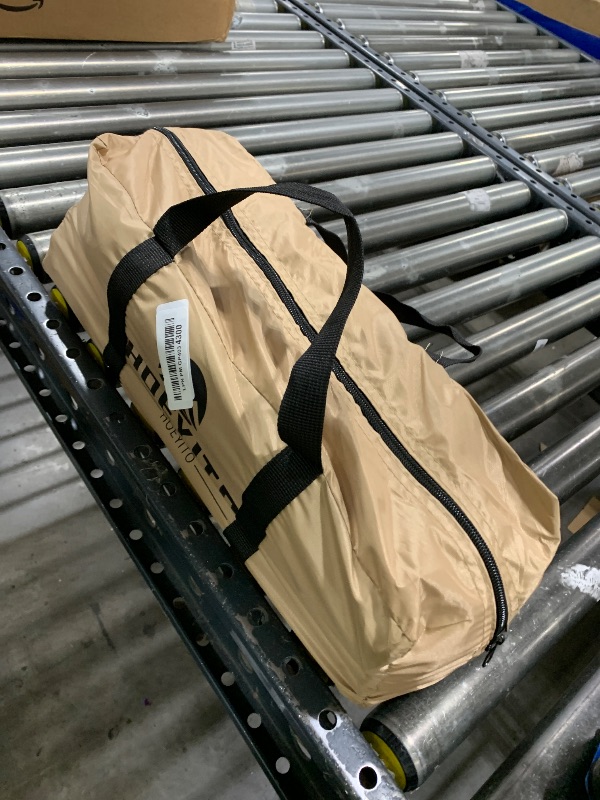 Photo 1 of Camping Tarp with Poles & Retainer, 15x12.5FT Large Waterproof 210D Oxford Cloth Camping Canopy, Anti-UV UPF100+ Camping Awning Tent Tarp Car Awning for Outdoor, Picnic, Car, Hammock, Traveling(Khaki)