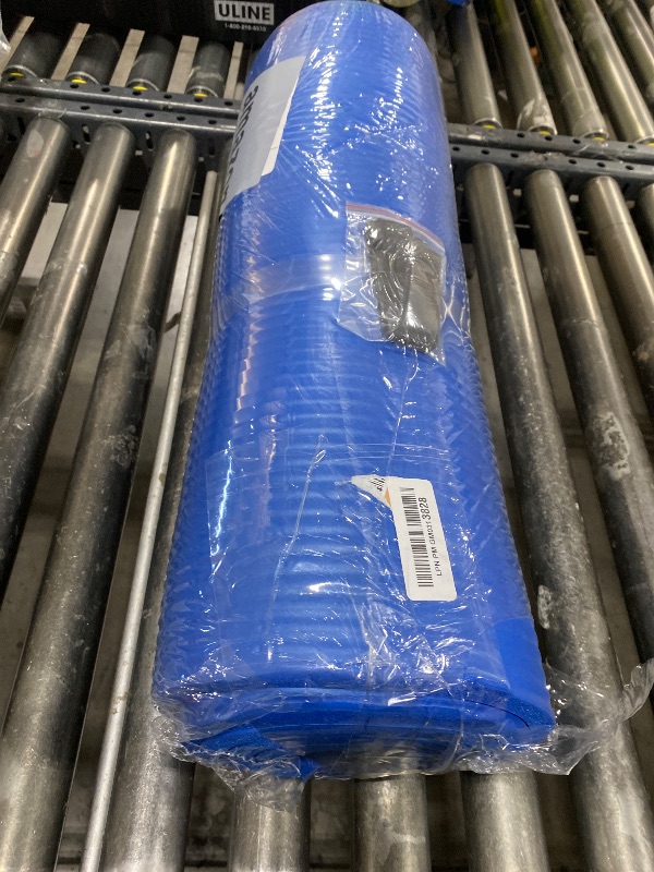 Photo 1 of Amazon Basics 1/2 Inch Extra Thick Exercise Yoga Mat with Carrying Strap for Home Workouts and Fitness, Non-Slip, Cushioned Support, 74" x 24" x 0.5", Blue