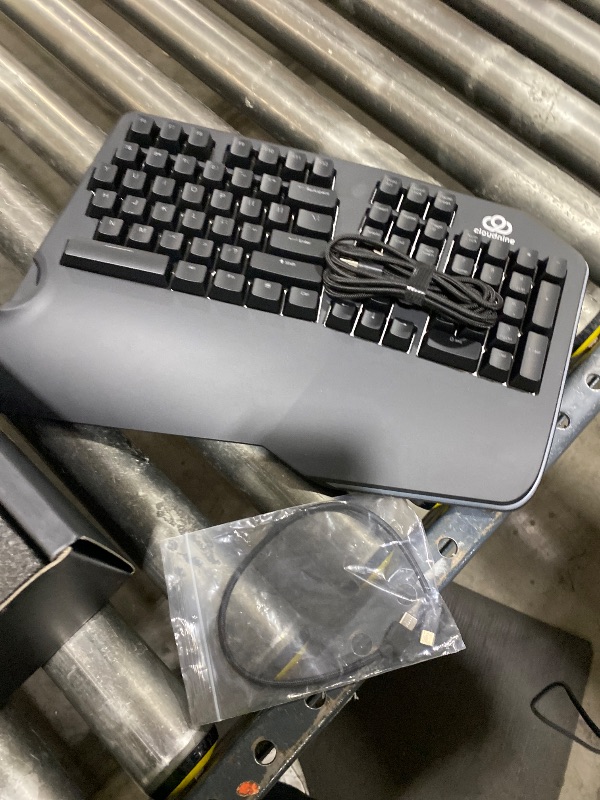 Photo 1 of Cloud Nine C989M Ergonomic Mechanical Keyboard for PC - Kailh Tactile Brown Switches - RGB Light Up LED Backlit with USB - Ergo Split Key Board with Macro