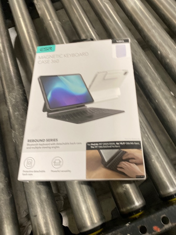 Photo 1 of ESR for iPad Air 11 Inch Case with Keyboard M4/M3/M2 (2026/2025/2024) & iPad Pro 11/Air 5th/4th Gen Keyboard, Easy-Set Magnetic Stand, Portrait/Raised Modes, with Removable Protective Case, Purple