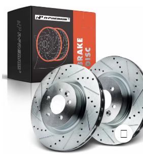 Photo 1 of A-Premium 14.18 inch (360mm) Front Drilled and Slotted Disc Brake Rotors Compatible with Select Land Rover Model - Range Rover 2014-2017, Range Rover Sport 2006-2017, LR4, Discovery