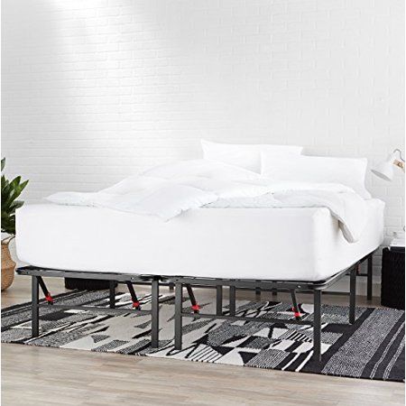 Photo 1 of Basics Foldable 14 Metal Platform Bed Frame with Tool-Free Assembly No Box Spring Needed - King
