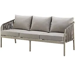 Photo 1 of Red Shed Hanford 72 in. 3-Seater Wicker Sofa with Cushions