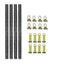 Photo 1 of 8ft E Track Tie-Down Rail Kit with 2000lbs Capacity, Steel Indoor E Track 4 Pack for Garages, Vans, Trailers, 8 Steel O-Rings and 8 Rope Tie Offs Included, Heavy Duty Motorcycle and ATV Anchoring Sys
