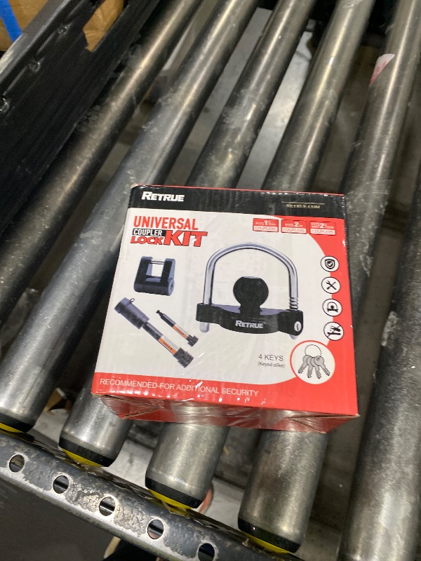 Photo 1 of RETRUE Keyed Alike Trailer Lock Set Tow & Store Lock Kit Include Universal Coupler Lock & Dual Hitch Receiver Pin Lock & Trailer Tongue Lock, Black